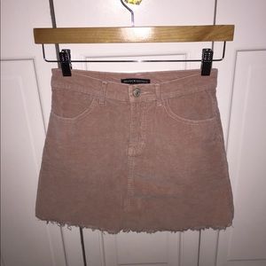 brandy melville pink corduroy skirt